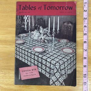 Vintage 1939 Knitting Crochet Tablecloth Doilies Patterns Booklet #135